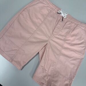 Free Planet Shorts Mens Large Pink Excellent Cotton Stretch Drawstring Paneled